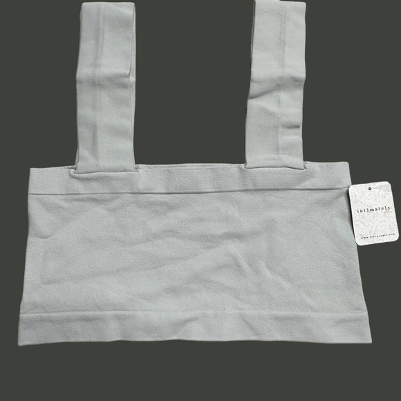 Free People Intimately Cropped Top Wide Strap Moon Rock Gray Women's M/L NWT - Picture 1 of 5